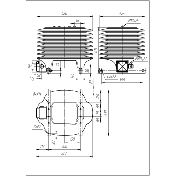 Опорний трансформатор струму ТОЛУ-40,5-2