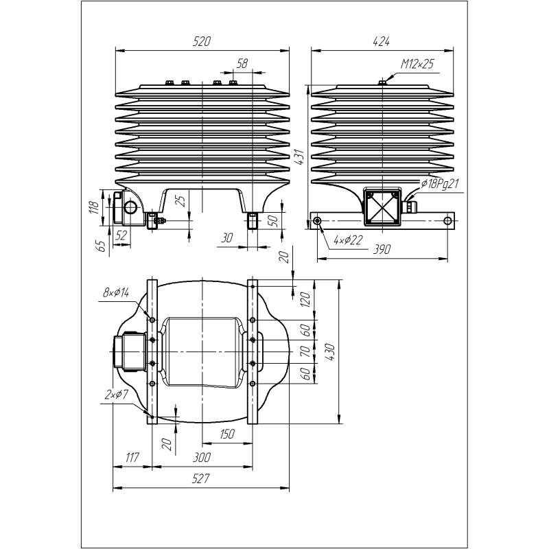 Опорний трансформатор струму ТОЛУ-40,5-2